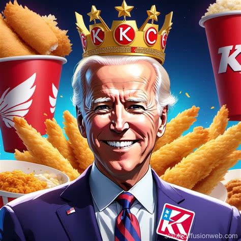 Biden With KFC Crown | Stable Diffusion Online