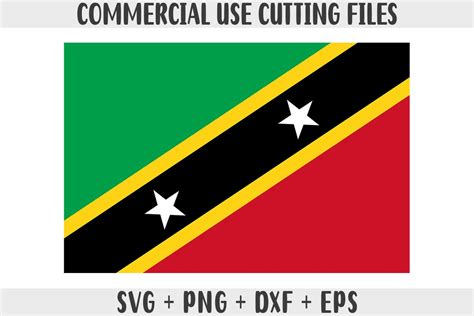 Saint Kitts and Nevis Flag SVG Original Colors, Saint Kitts and Nevis ...