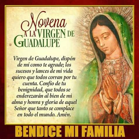 Imagen de la Virgen De Guadalupe Con Oración