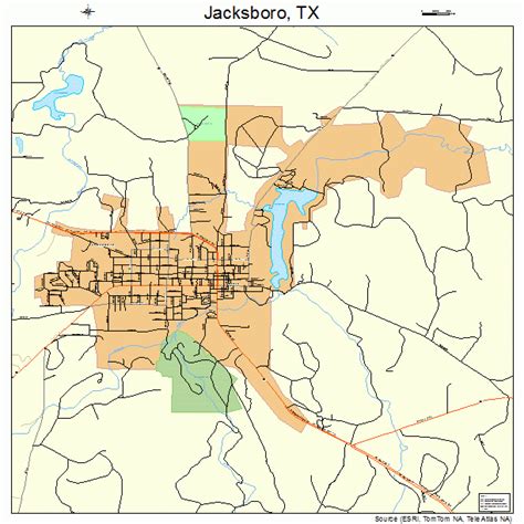 Jacksboro Texas Street Map 4837168