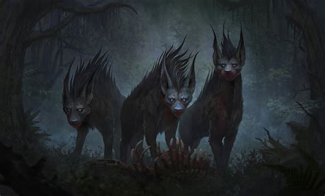 deep forest, fantasy art, artwork, dark, blood, creature, HD Wallpaper ...