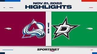 NHL Highlights | Avalanche vs. Stars - November 21, 2022 by @SPORTSNET ...