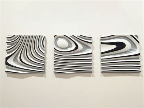 3D Printed Wall Art Set of 3 Original Geometric Abstract - Etsy