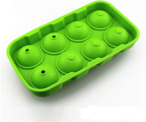 Amazon.com: Yiliag Cool Round Ice Sphere Tray Cocktail Silicone Ice Cube Ball Freezer With Lids ...