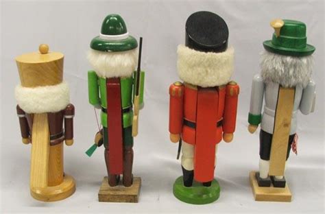 4 German Made Wooden Nutcrackers