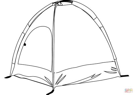 Camping Tent coloring page | Free Printable Coloring Pages