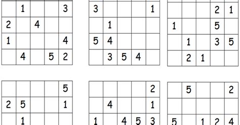 5x5 Sudoku Çalışma Kağıdı | Aktif Sınıf