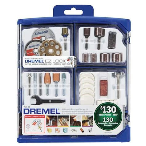 Dremel Rotary Tool Accessory Kit (130-Piece) 713-01 - The Home Depot