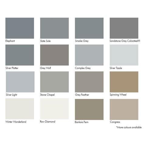 Paving Paint Colour Chart Bunnings - Paint Color Ideas