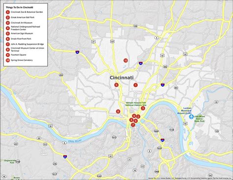 Map of Cincinnati, Ohio - GIS Geography