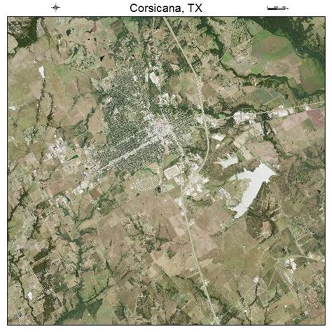 Aerial Photography Map of Corsicana, TX Texas