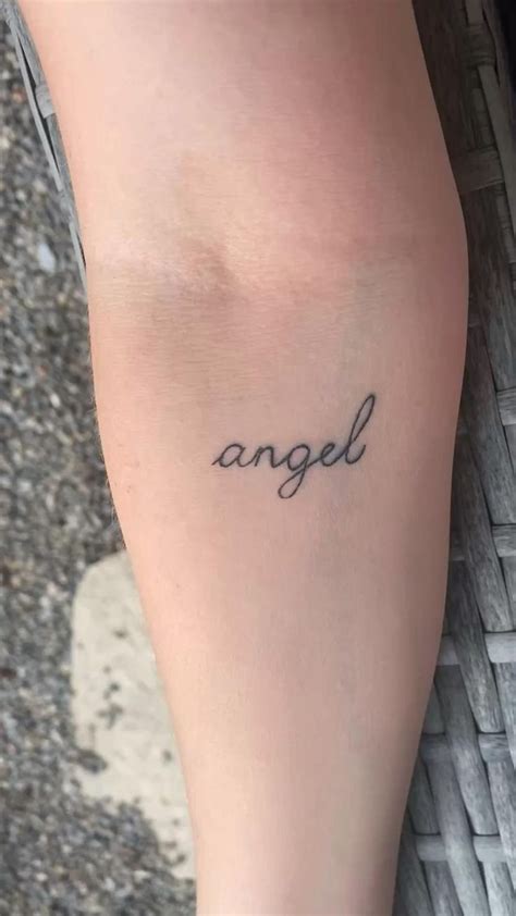 angel tattoo in 2022 | Tattoo fonts, Tattoo fonts cursive, Tattoo quotes