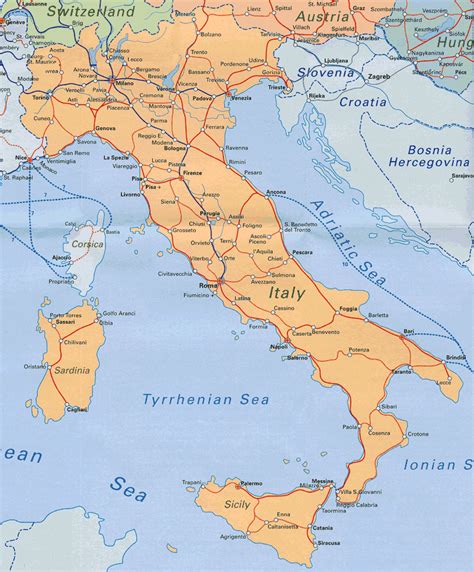 Eurail Map Of Italy