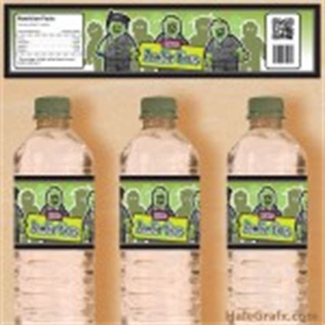 FREE Printable LEGO Zombie Water Bottle Labels