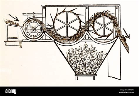 Threshing machine sketch hi-res stock photography and images - Alamy