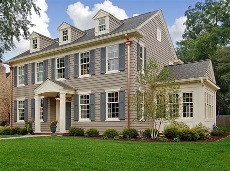 Try this! Briarwood; Duxbury Gray HC-163; Monterey White HC-27 | Colonial house exteriors ...