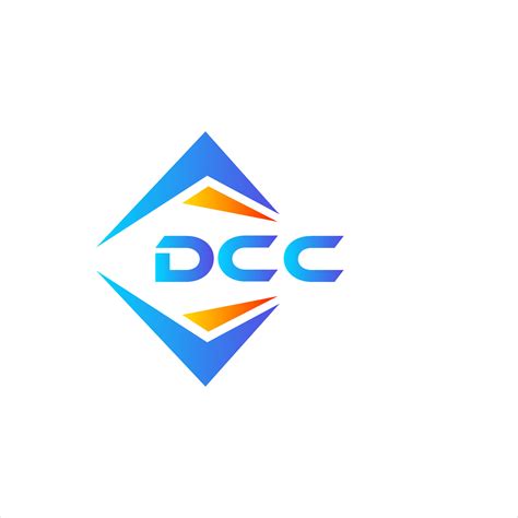 DCC abstract technology logo design on white background. DCC creative ...