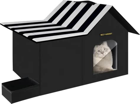 OUTDOOR CAT HOUSE, Feral Cat House Insulated with Mat and Clip, Weatherproof and $58.66 - PicClick