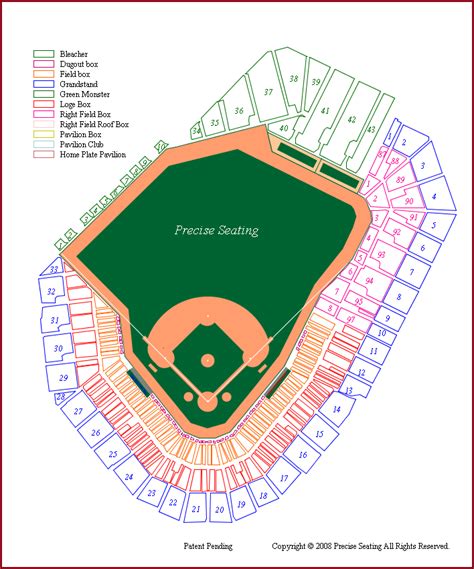 Fenway Park Concert Seating Chart With Rows And Seat Numbers