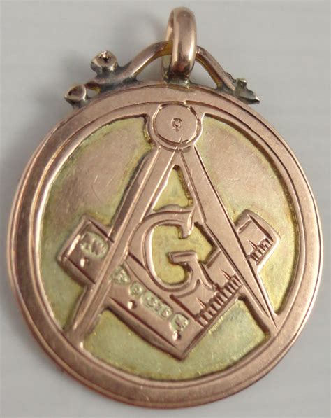 Antique 9ct gold Masonic fob medal Hallmarked Chester 1912 21.5mm diam 2.8 grams | Ian Burton ...