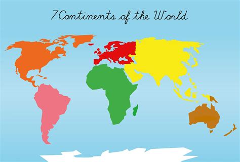 Map Of The World Continents Printable