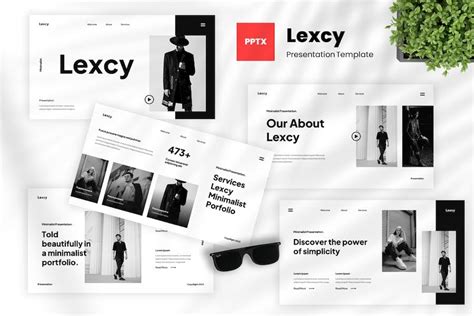 Lexcy - Minimalist Portfolio Powerpoint Template, Presentation Templates - Envato Elements