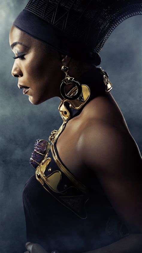 1440x2560 Angela Bassett In Black Panther Poster 5k Samsung Galaxy S6 ...