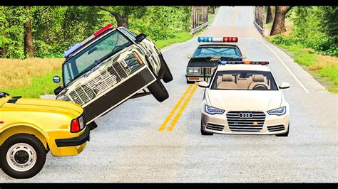 EPIC POLICE CAR CHASES & CRASHES #21 - BeamNG Drive Crashes - YouTube