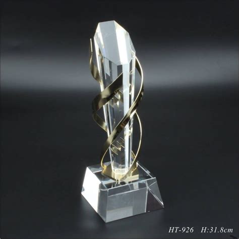 Elegant Leaf Styled Crystal Trophy - Trophy manufacture in mumbai