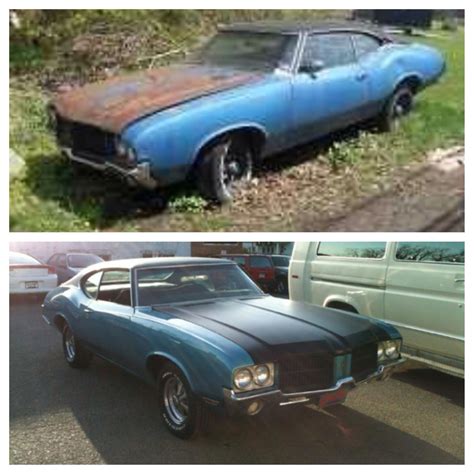 1971 Oldsmobile Cutlass S restoration before and after. | Car ...