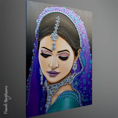 Large painting Indian Bride (Bridal) | Female art painting, Amazing art painting, Art painting ...