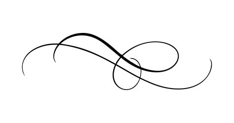 Vector calligraphy element flourish. Hand drawn divider for page decoration and frame design ...