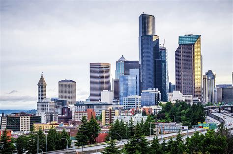 Seattle Washington City Skyline Early Morning Photograph by Alex ...