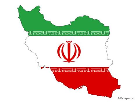 Flag Map of Iran | Free Vector Maps | Iran flag, Iran, Map vector