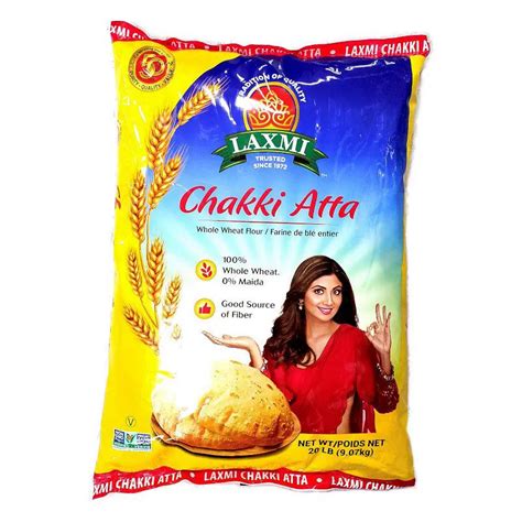 Laxmi Whole Wheat Chakki Atta 20Lb | Iqbal Foods Inc