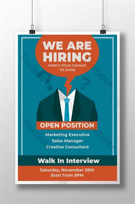 Recruitment We are Hiring Poster Template | AI Free Download - Pikbest