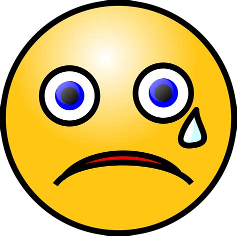 Clipart - Emoticons: Crying face