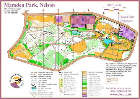 Marsden Park, Nelson map - Pendle Forest Orienteers