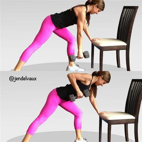 One arm dumbbell row 1. Using a neutral grip, pick up the dumbbell with one hand. Pull your ...