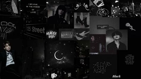 🔥 Download Aesthetic Dark Wallpaper Jungkook Black by @williampatel | Aesthetic Black Wallpapers ...