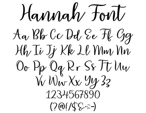 Hannah Font SVG, Handwritten Font SVG, Cursive Font SVG, Handwritten, Digital Download, Font ...