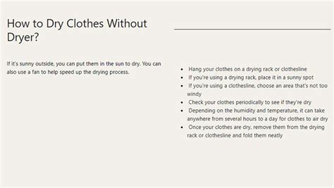 How to Dry Clothes Without Dryer