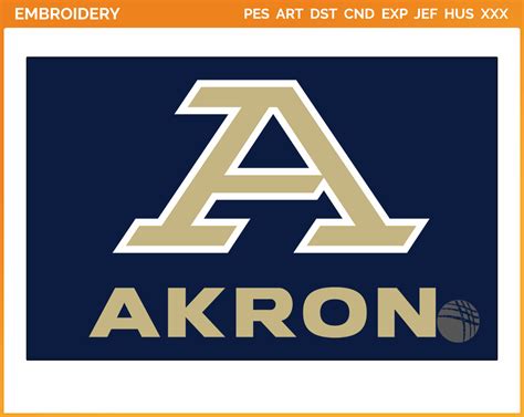 Akron Zips - Alt on Dark Logo (2022) - College Sports Embroidery Logo ...