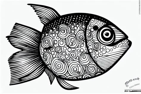 Crazy Fish Portrait Graphic · Creative Fabrica