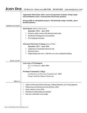 Apprenticeship Resume Template | Resume cover letter template, Cover ...