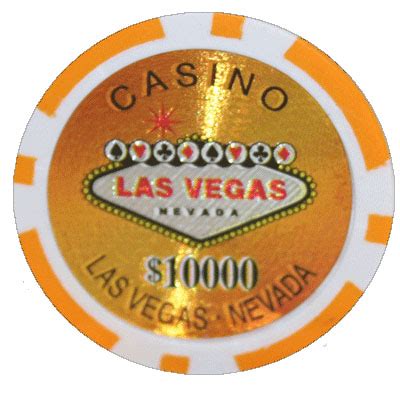 25 Orange Las Vegas Casino Poker Chips | $10,000 Chip Value | CPLV-$10000*25 | Poker Chip Mania