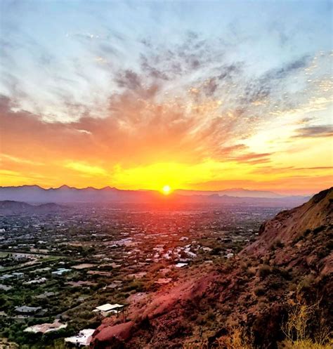 Sunrise view from Echo Canyon Trail @ Camelback Mountain in Arizona. #beautiful #scenic ...