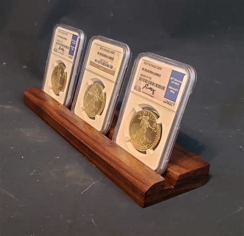 Wood Graded Coin Display Stand Custom Made Holder for PCGS or | Etsy