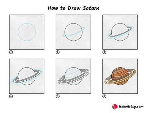 How to Draw Saturn - HelloArtsy