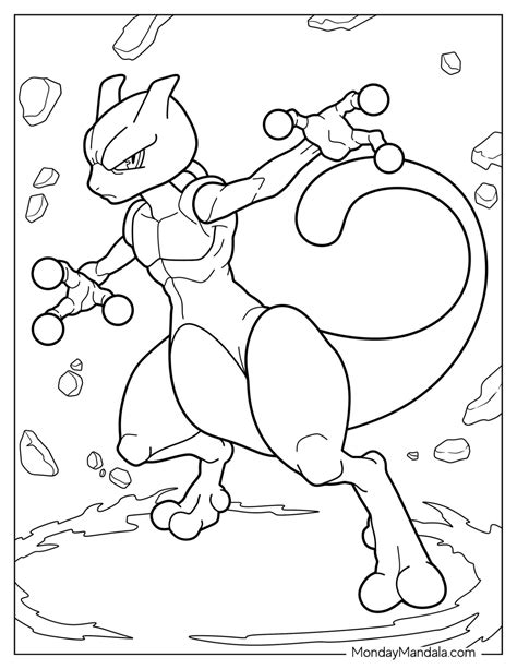 20 Mewtwo Coloring Pages (Free PDF Printables)